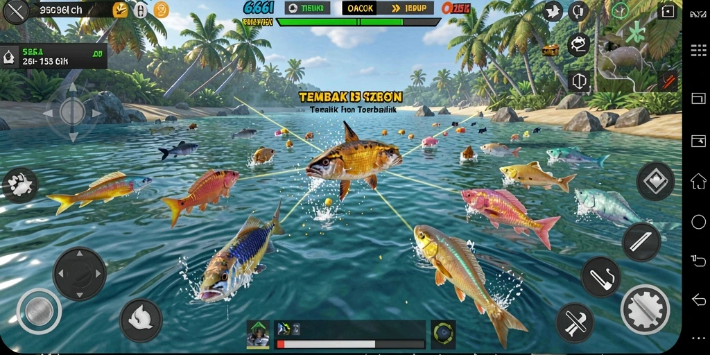 Tampilan gameplay Tembak Ikan yang seru di 666I.