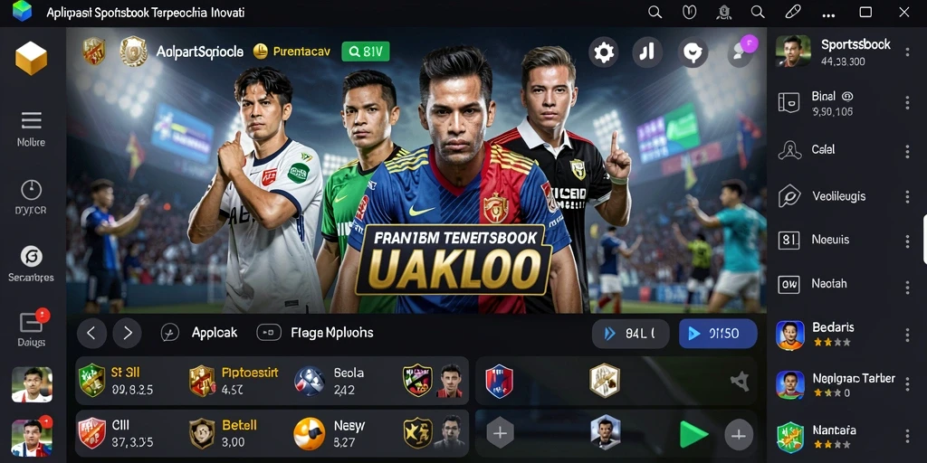 Tampilan interaktif dari aplikasi Sportsbook 8II saat melakukan taruhan.
