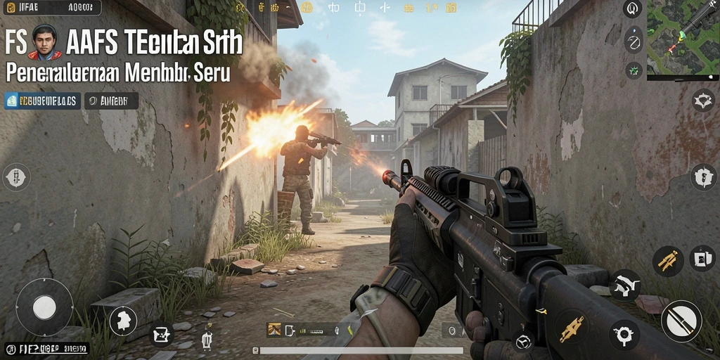 Screenshot menunjukkan pertempuran intens dari AIFA66 dengan grafis memukau.