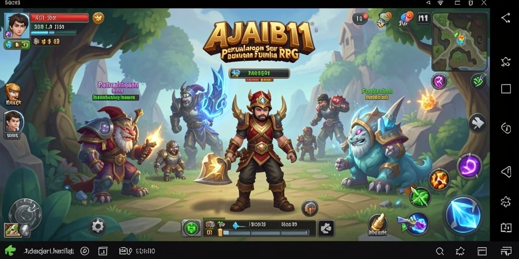 Tampilan gameplay AJAIB11 yang mendebarkan dan penuh aksi dalam dunia RPG.