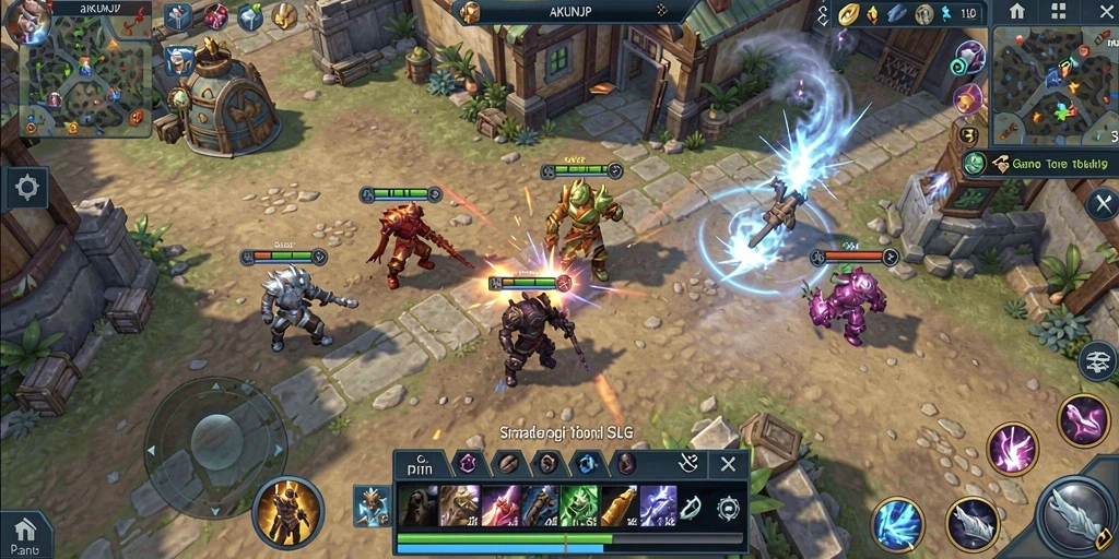 Tampilan gameplay menarik dari AKUNJP yang menampilkan strategi SLG.