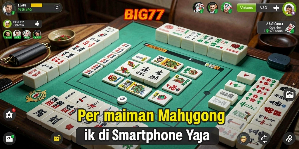 Tampilan gameplay Mahjong di BIG77 yang menarik dan penuh warna.