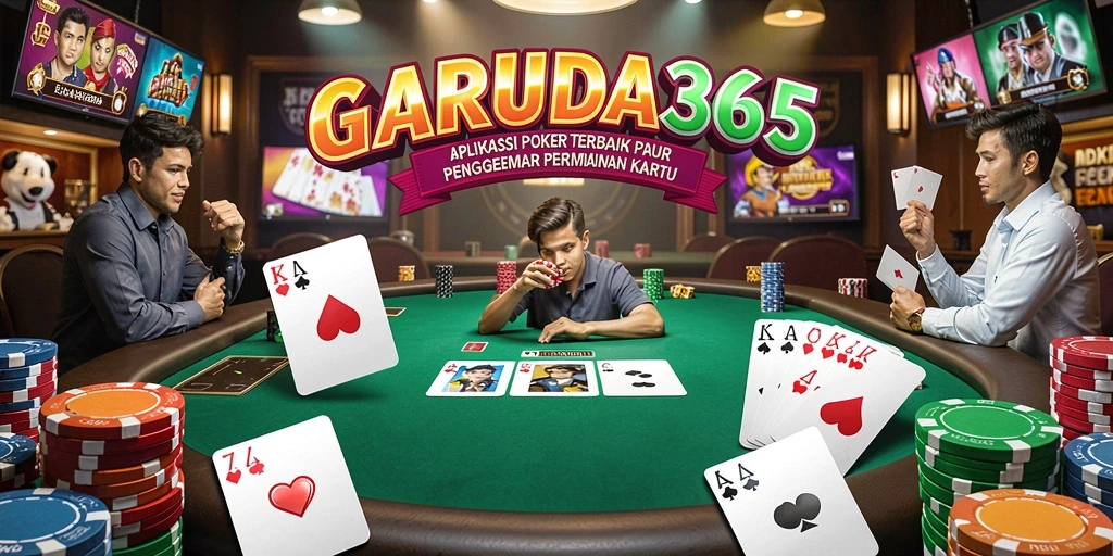 Screenshot GARUDA365 menunjukkan pemain bersenang-senang di meja Poker.