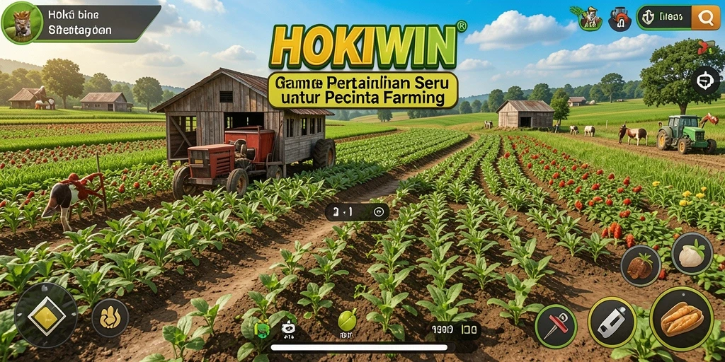 Tampilan menawan dari lahan pertanian dalam HOKIWIN.