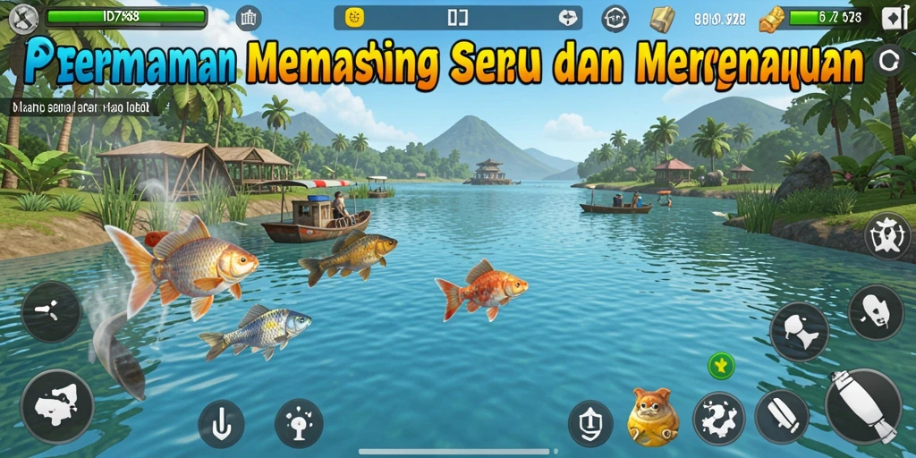 Screenshot gameplay ID6788 menunjukkan serunya perburuan ikan.