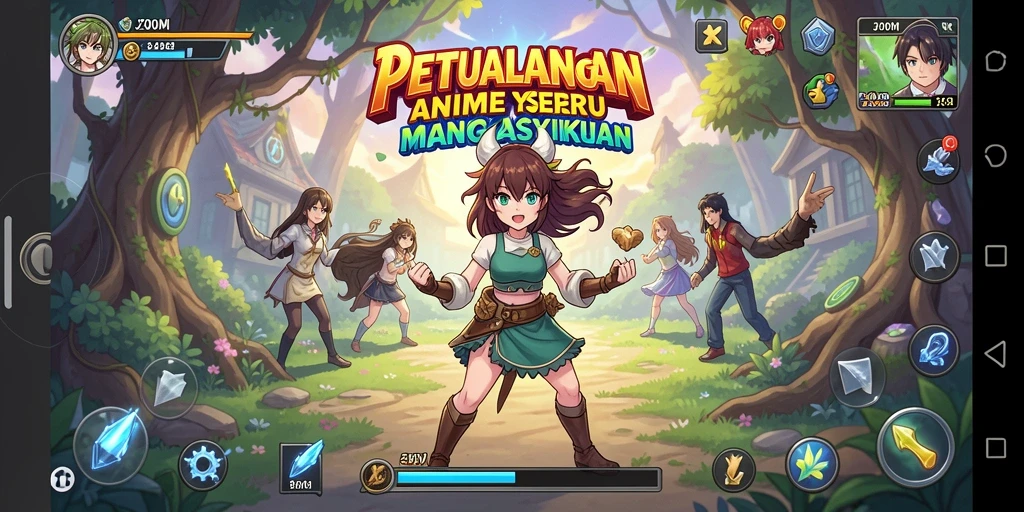 Tampilan gameplay J200M yang penuh aksi dan warna-warni.
