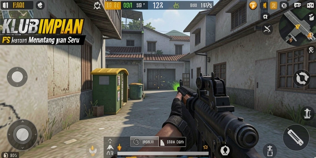 Screenshot menunjukkan aksi seru dalam permainan FPS.