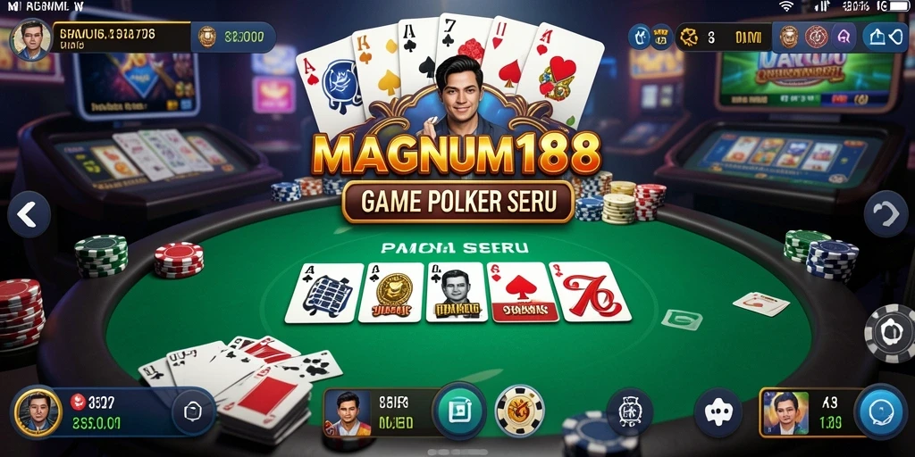 Tampilan menarik dari gameplay Poker di MAGNUM188