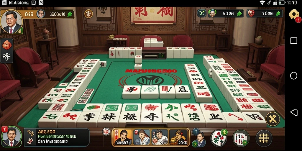 Tampilan gameplay MAHJONG500 yang menantang dan menarik.