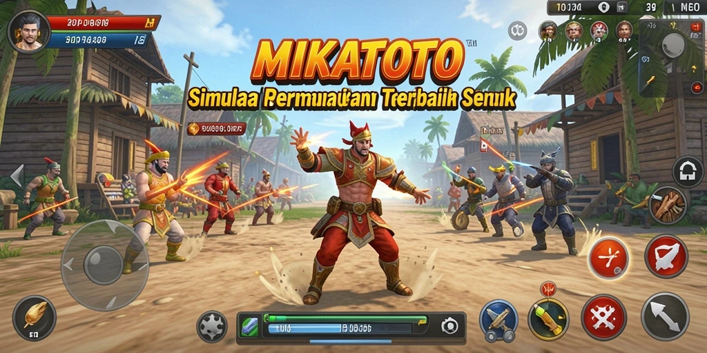 Tampilan gameplay menarik dari MIKATOTO yang menggambarkan dunia simulasi.