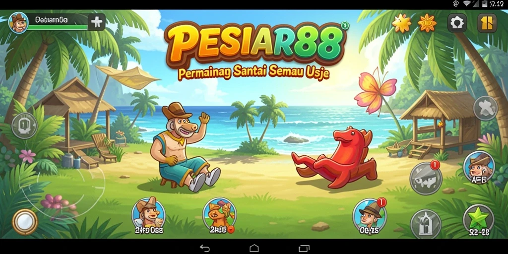 Screenshot PESIAR88 menampilkan gameplay yang seru dan penuh warna.