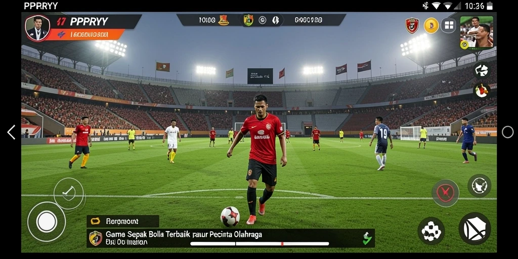 Gameplay seru PPRRYY dengan aksi sepak bola intens.