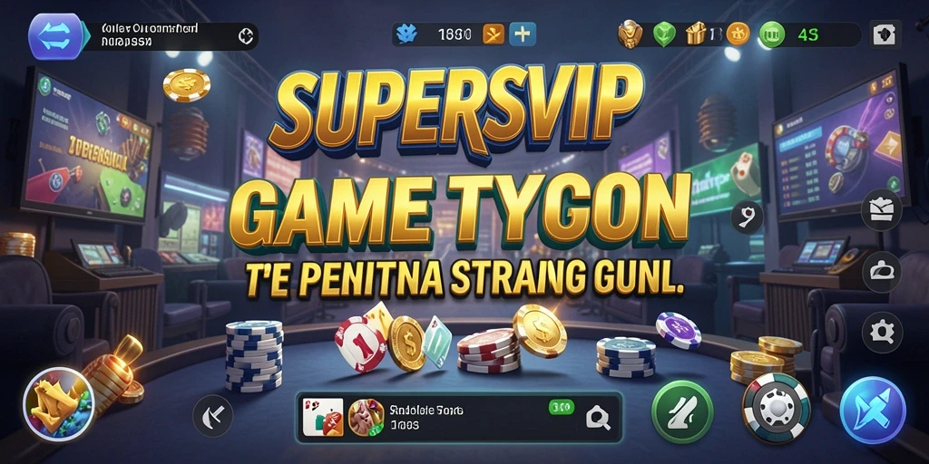 Tampilan gameplay menarik dari SUPERSVIP yang menunjukkan kemajuan pemain.