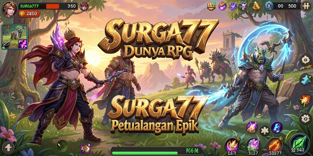 Tampilan gameplay RPG di SURGA77 yang mendebarkan dan penuh aksi.