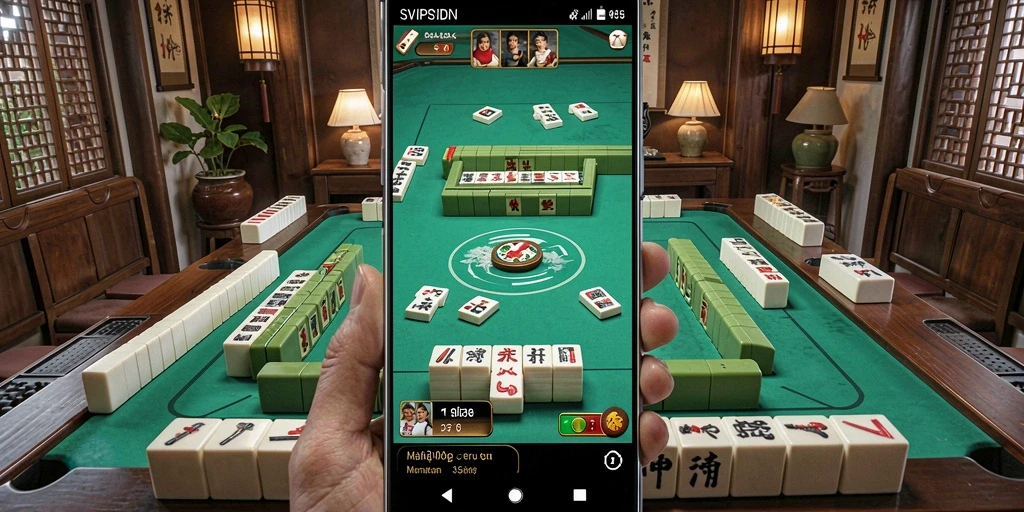 Tampilan permainan Mahjong yang menarik dan penuh warna.