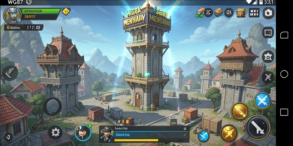 Tampilan gameplay menara pertahanan yang menegangkan dan seru.