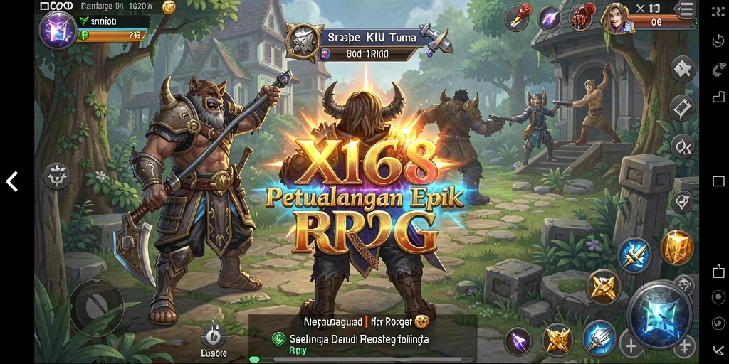 Tangkapan layar gameplay X168 dengan aksi seru di dunia RPG.